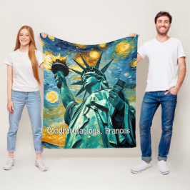Manta Polar Estatua de la Libertad Impresionismo