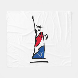 Manta Polar Estatua de la Libertad NY Rojo Blanco y Azul