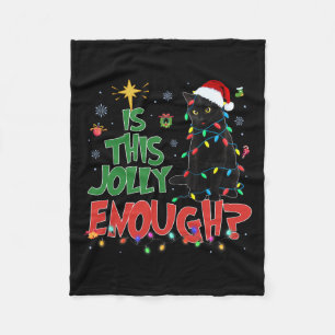 Manta Polar Este alegre es suficiente gato negro merry árbol d