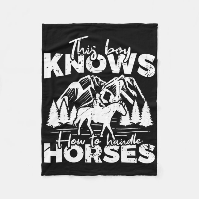 Manta Polar Este chico sabe cómo manejar caballos  (Anverso)