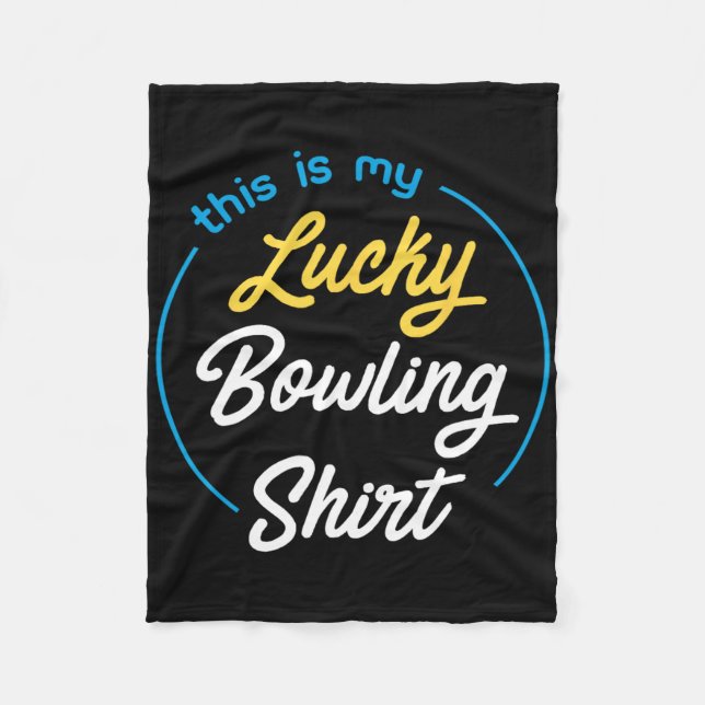 Manta Polar Este Es Mi Afortunado Bowling Shirt Bowling Funny  (Anverso)