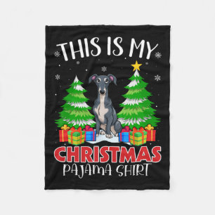 Manta Polar Este Es Mi Navidad Pajama Italiano Greyhound Dog