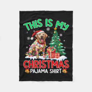 Manta Polar Este Es Mi Navidad Pajama Labrador Recuperador Lov