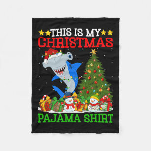Manta Polar Este Es Mi Navidad Pajamas Hammerhead Shark Chris