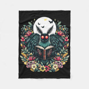 Manta Polar Estética Cottagecore Mothman Amante de Libros Camp
