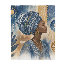 Estética de tela Adire Afrobohemian, acuarela