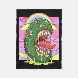 Manta Polar Estética weirdcore kawaii ojos de pepino encurtido