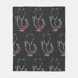 Manta Polar Estetoscopio Goteante Abstracto – Arte Médico