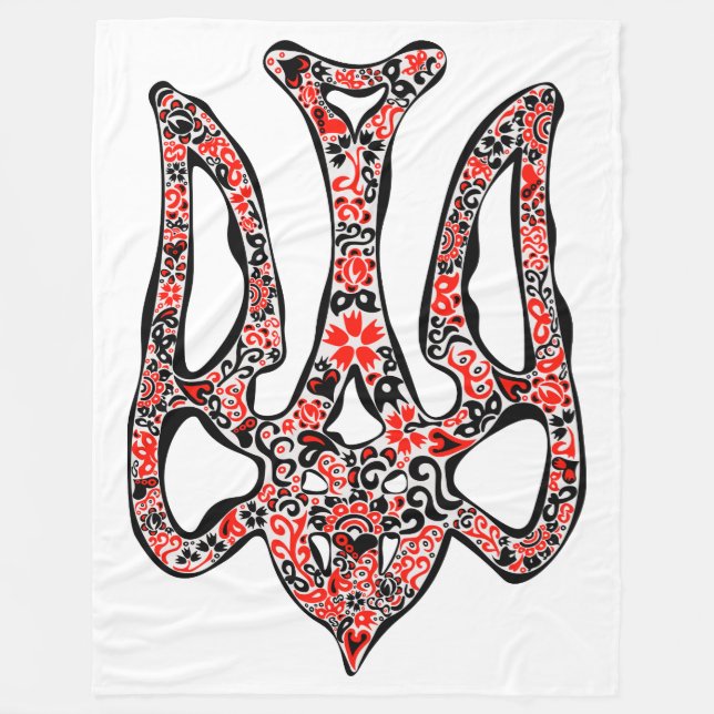 Manta Polar Estilizado trident tryzub, emblema nacional de Ucr (Anverso)