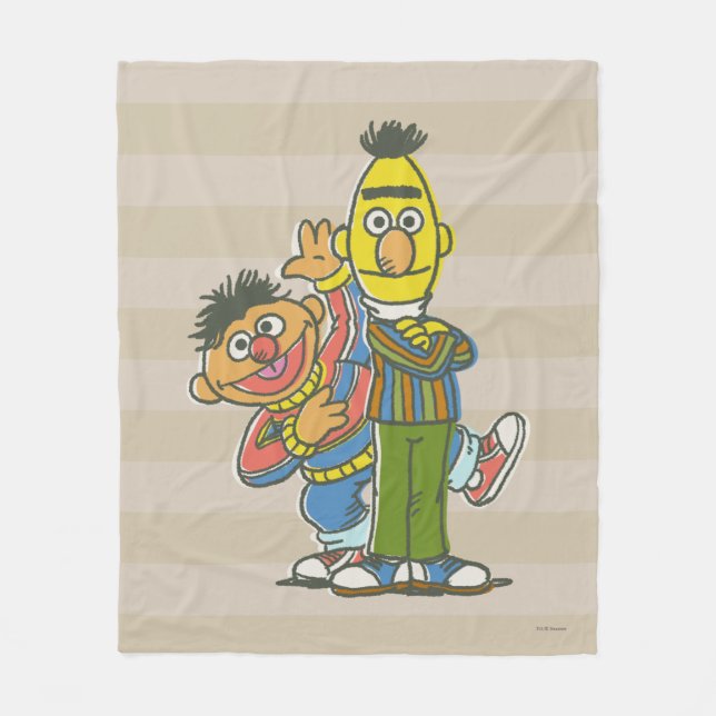 Manta Polar Estilo clásico Bert y Ernie (Anverso)