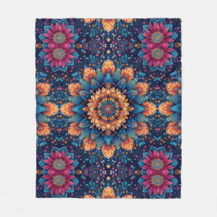 Manta Polar Estilo de arte digital de flor de mandala-23907
