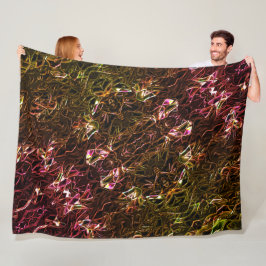 Manta Polar Estilo de espejado de neón marrón claro con líneas