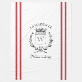 Manta Polar Estilo de la vendimia Cinta francesa de trineo roj