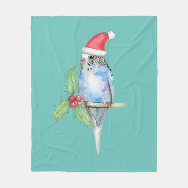 Manta Polar Estilo de los navidades de budgerigar con manchas  (Anverso)