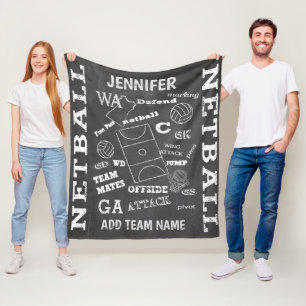 Manta Polar Estilo de pizarra de netball personalizado