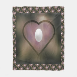 Manta Polar Estilo de tejido de corazón blanco color de invier