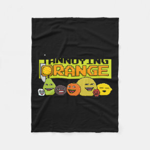 Manta Polar Estilo de videojuego de 8 bits naranja