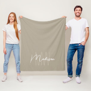 Manta Polar Estilo moderno de escritura de nombres de monogram