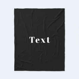 Manta Polar Estilo Nombre personalizado u otro texto | Blanco 