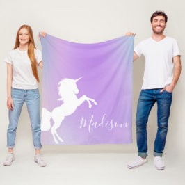 Manta Polar Estilo unicornio de caramelo morado