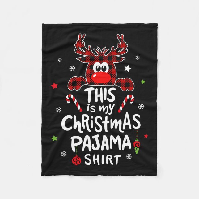 Manta Polar Estos son mis Navidades Navidades Pajama Divertido (Anverso)