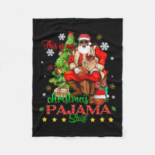 Manta Polar Estos son mis Navidades Pajama Black African