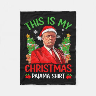 Manta Polar Estos son mis Navidades Pajama Funny Trump Xmas Pj