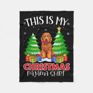 Manta Polar Estos son mis Navidades Pajama Goldendoodle Perro 