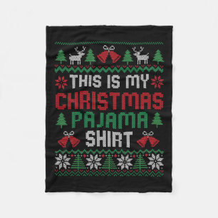 Manta Polar Estos Son Mis Navidades Pajama Shirt Graciosos Xma