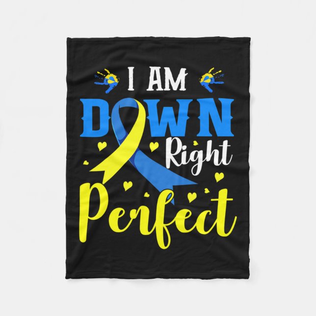 Manta Polar Estoy Abajo Perfecto Síndrome Familia Concientizac (Anverso)