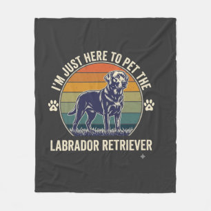 Manta Polar Estoy Aquí Para Acariciar Labrador Retriever Perro