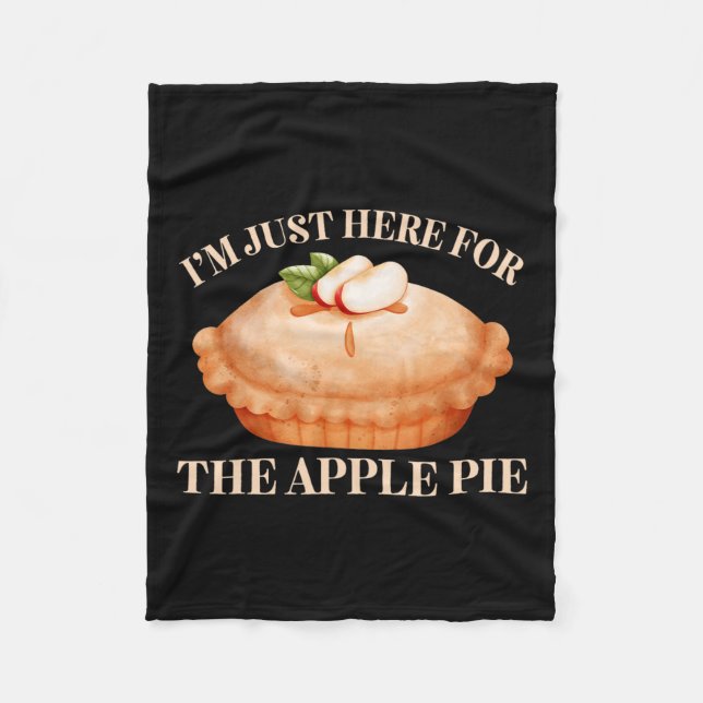 Manta Polar Estoy aquí por el Apple Pie Funny Food Thanksg (Anverso)