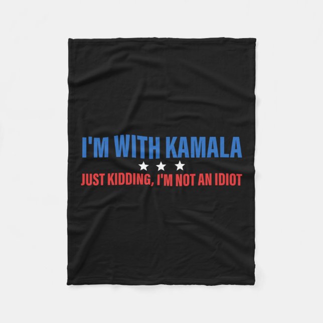 Manta Polar Estoy con Kamala secuestrando al presidente Kamala (Anverso)