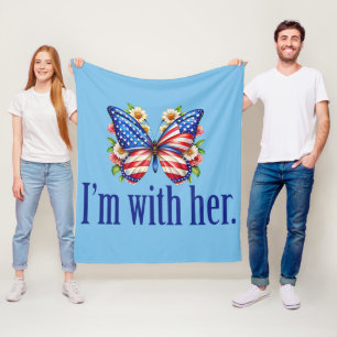 Manta Polar Estoy con su mariposa azul Kamala