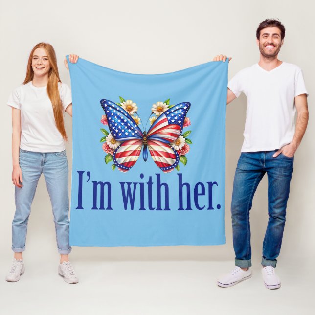 Manta Polar Estoy con su mariposa azul Kamala (In situ)