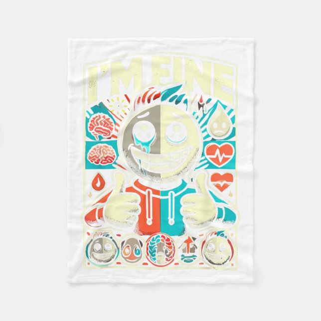 Manta Polar Estoy de buena ayuda Depresión Ansiedad Salud Ment (Anverso)