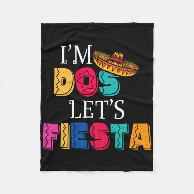 Manta Polar Estoy Dos Vamos a Fiesta Taco Martesdos 2 Cumpleañ (Anverso)