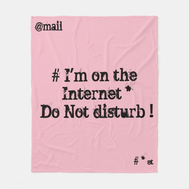 Manta Polar Estoy en Internet. ¡No moleste! (Anverso)