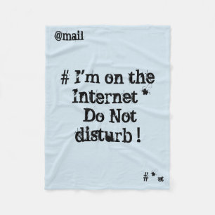 Manta Polar Estoy en Internet. ¡No moleste!