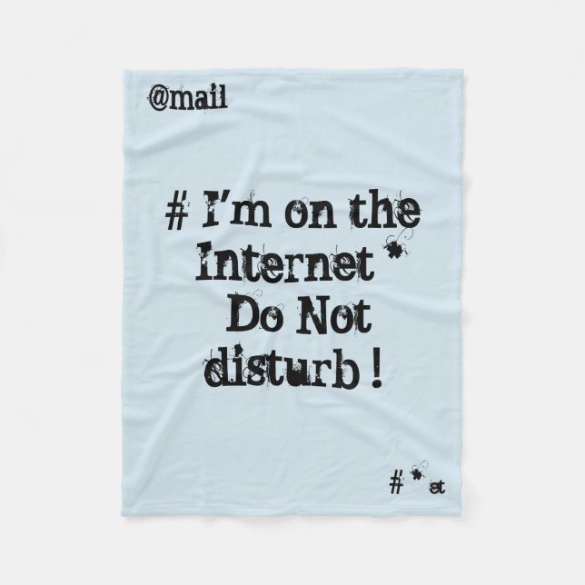 Manta Polar Estoy en Internet. ¡No moleste! (Anverso)