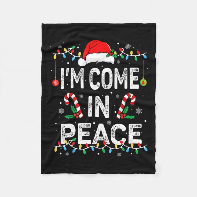 Manta Polar Estoy en paz vengo en paz Pareja graciosa de coinc (Anverso)