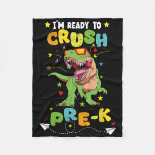 Manta Polar Estoy listo para aplastar Pre-k T Rex Dinosaurio C