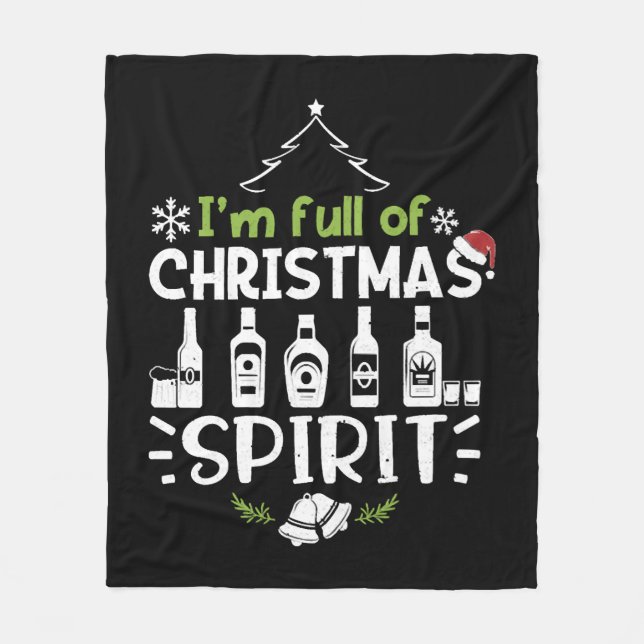 Manta Polar Estoy lleno de espíritu Navidad - Navidades bebien (Anverso)