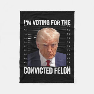 Manta Polar Estoy Votando Por El Condenado Felon Funny Pro Tru