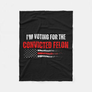 Manta Polar Estoy Votando Por El Condenado Felon Trump 2024 Am