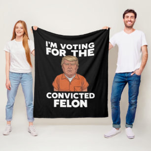 Manta Polar Estoy votando por el delincuente convicto Pro Trum