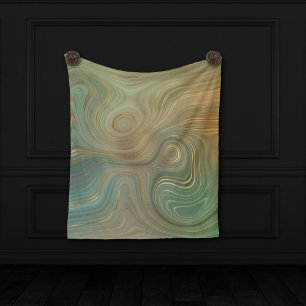 Manta Polar Estratos de Olive Earthy   Agentes de tinta verde