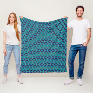 Manta Polar Estrella azul y turquesa de David Tessellación