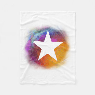 Manta Polar Estrella blanca abstracta