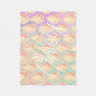 Manta Polar Estrella de caramelo de algodón melocotón púrpura 